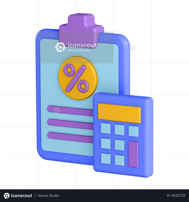 Tax Calculation  3D Illustration