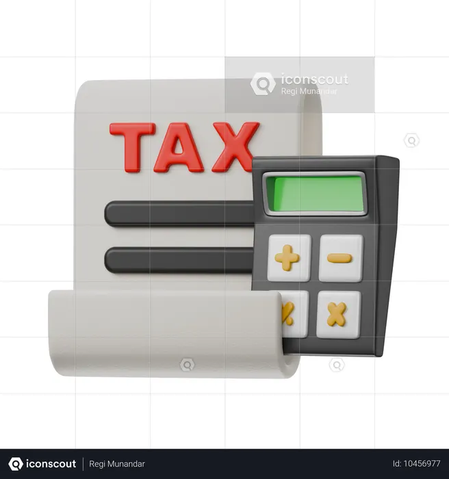 Tax Calculator  3D Icon