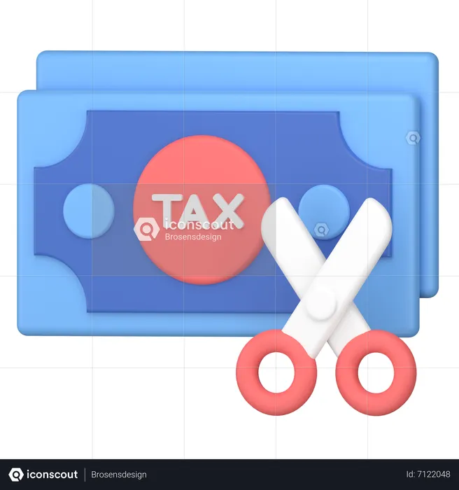 Tax cut  3D Icon