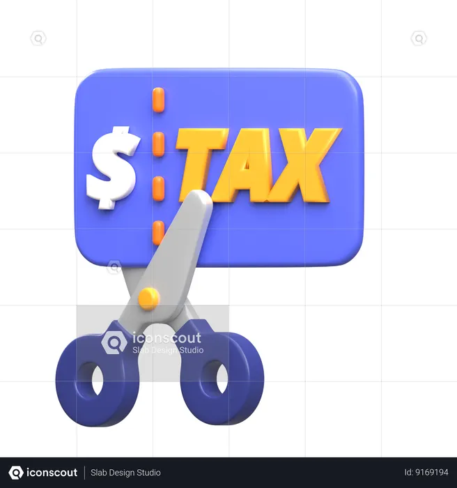 Tax Cuts  3D Icon