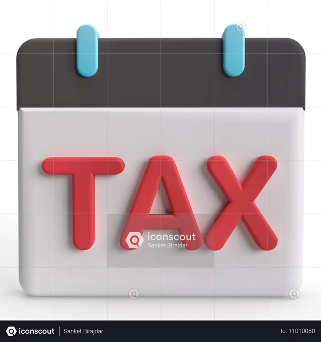 Tax Date  3D Icon