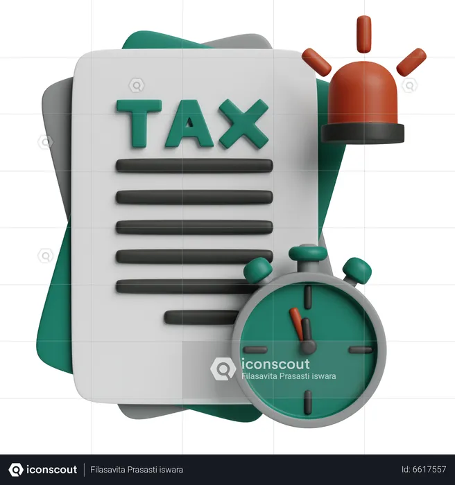 Tax Deadline  3D Icon