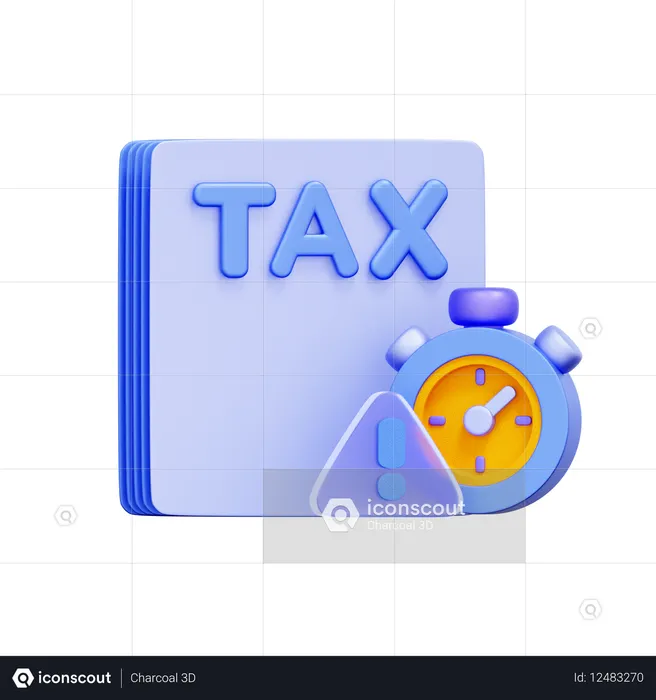 Tax Deadline Warning  3D Icon