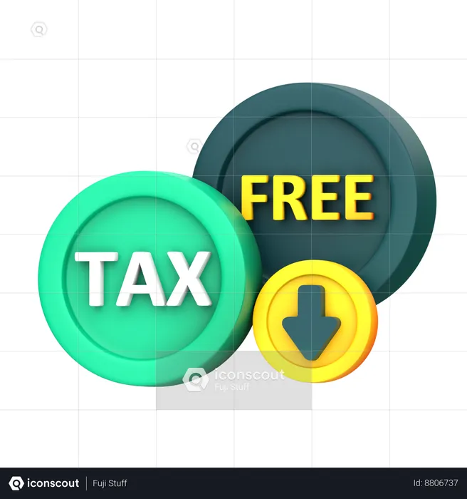 Tax Decrease  3D Icon