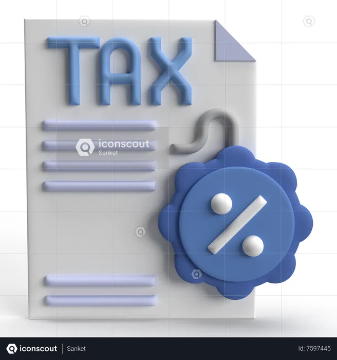 Tax Detail  3D Icon