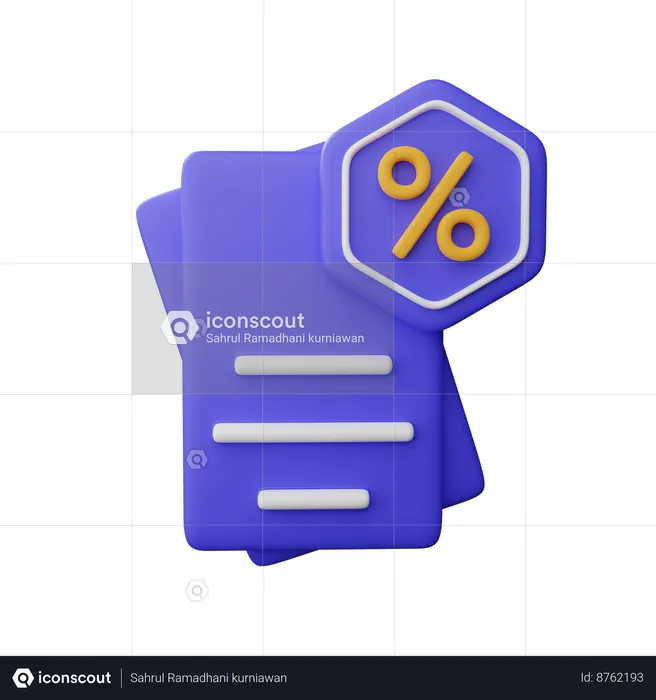 Tax document  3D Icon