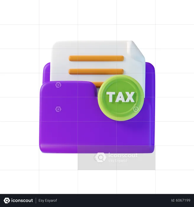 Tax Document  3D Icon