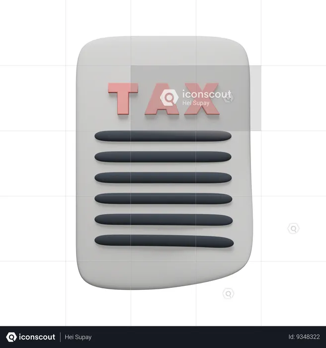 Tax Document  3D Icon