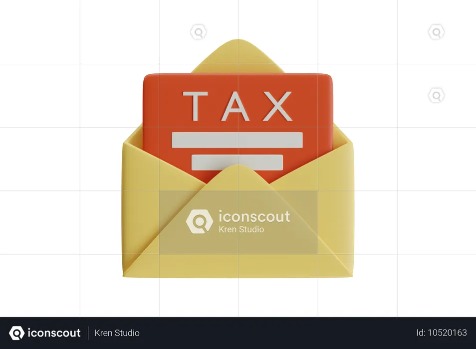 Tax Envelope  3D Icon