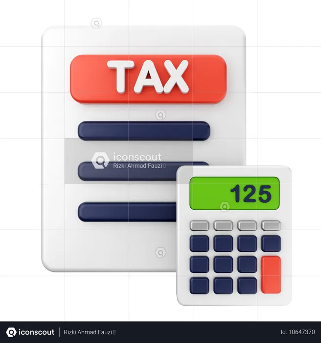 Tax Finance  3D Icon