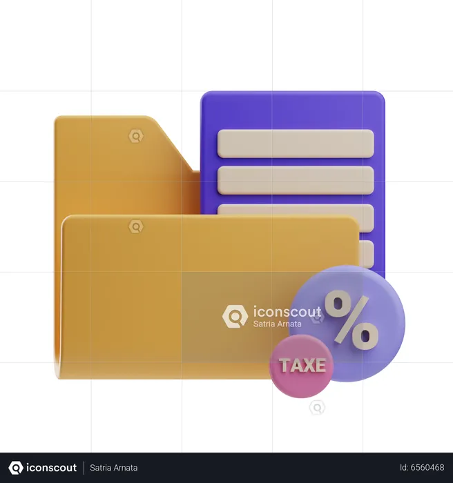 Tax Folder  3D Icon