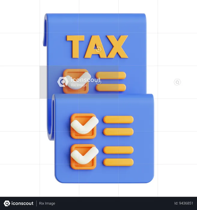 Tax form  3D Icon