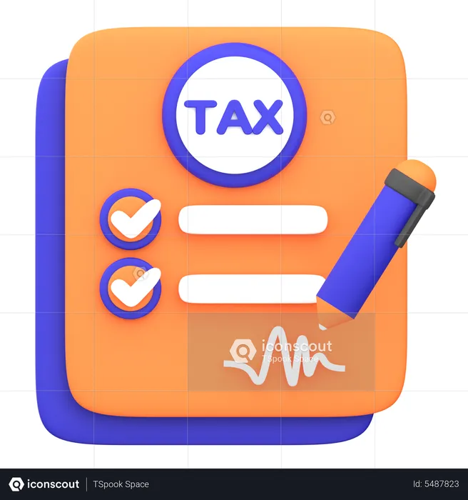 Tax Form  3D Icon