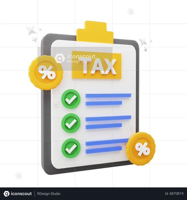 Tax Form  3D Icon