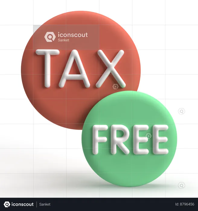 Tax Free  3D Icon