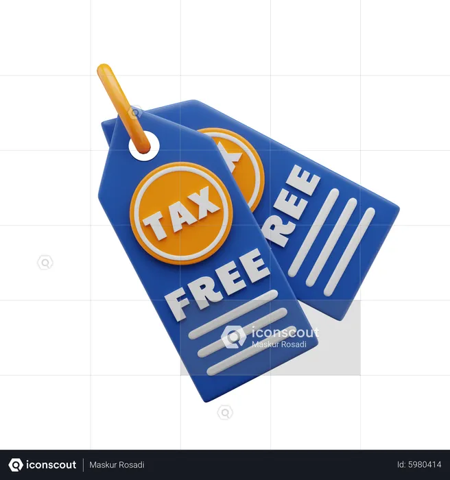 Tax Free  3D Icon