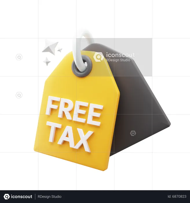 Tax Free  3D Icon