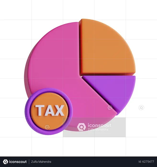 Tax Graph  3D Icon