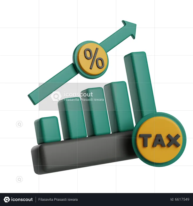 Tax Growth Chart  3D Icon