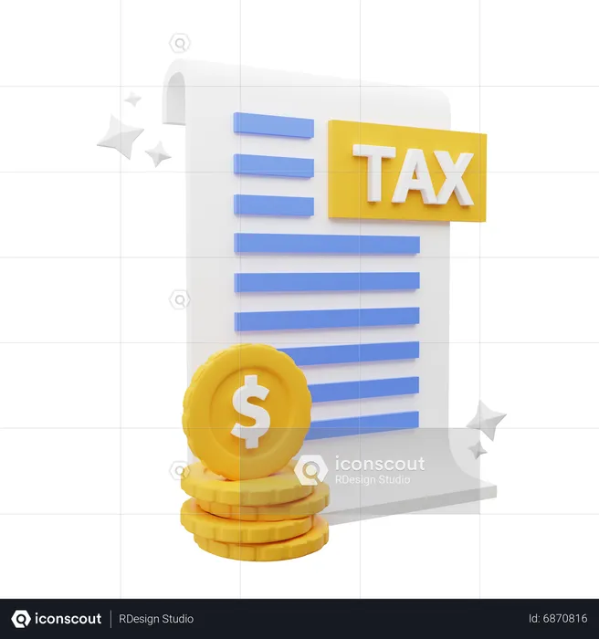 Tax Income  3D Icon