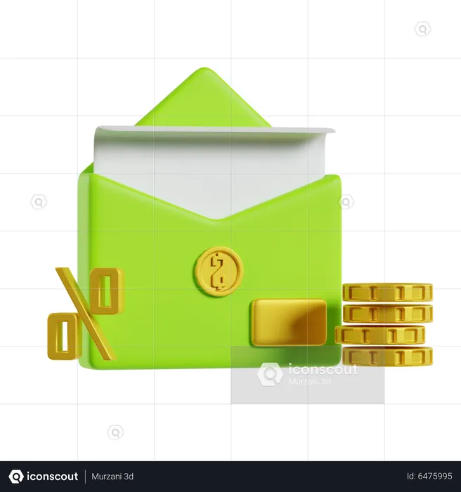 Tax Letter  3D Icon