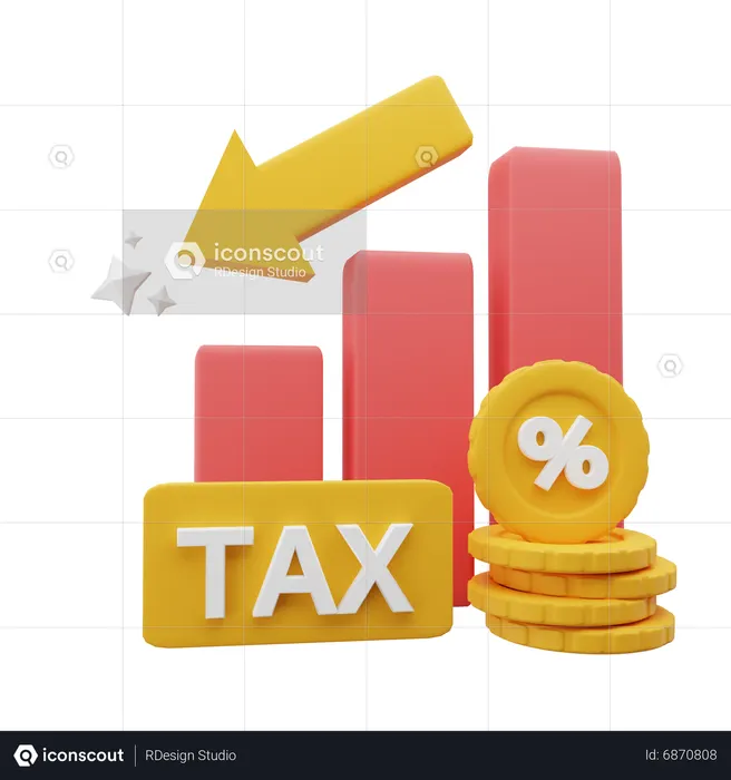Tax Loss Chart  3D Icon