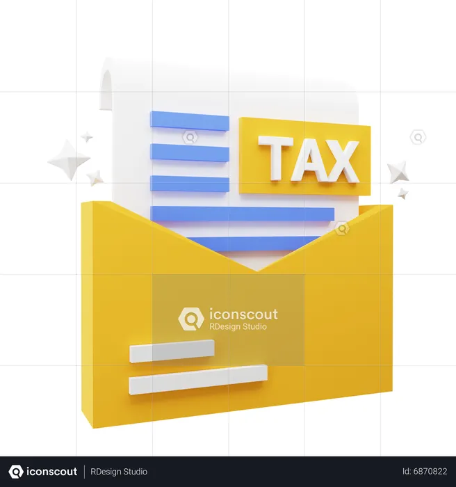 Tax Message  3D Icon