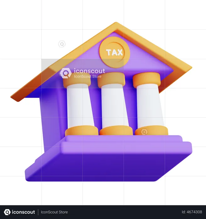 Tax Office  3D Illustration