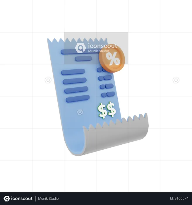 Tax Paper  3D Icon