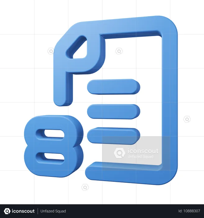 세금 서류  3D Icon