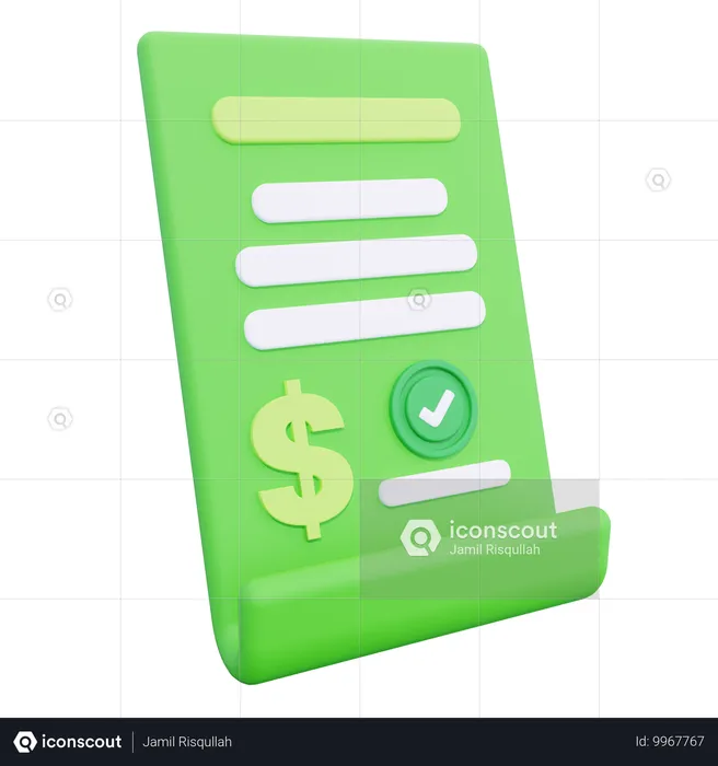 Tax Paper  3D Icon