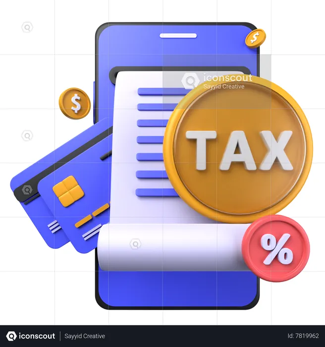 Tax Payment  3D Icon