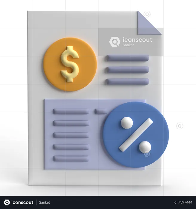 Tax Payment  3D Icon