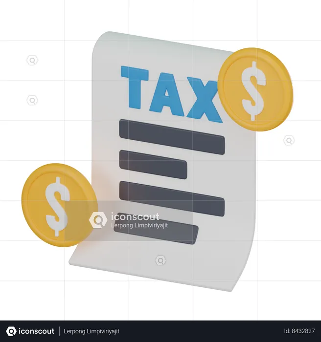 Tax Payment  3D Icon