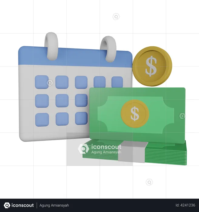Tax payment date  3D Illustration