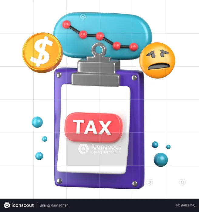 Tax Problem  3D Icon
