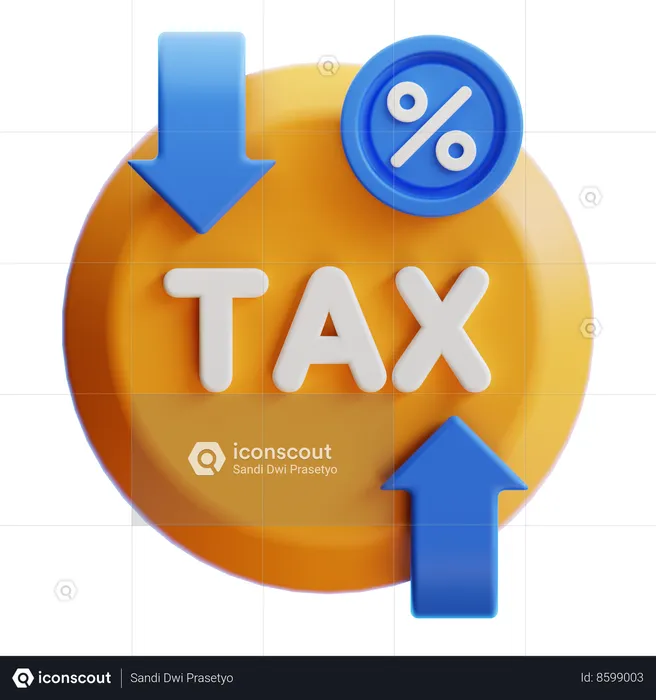 Tax Rates  3D Icon