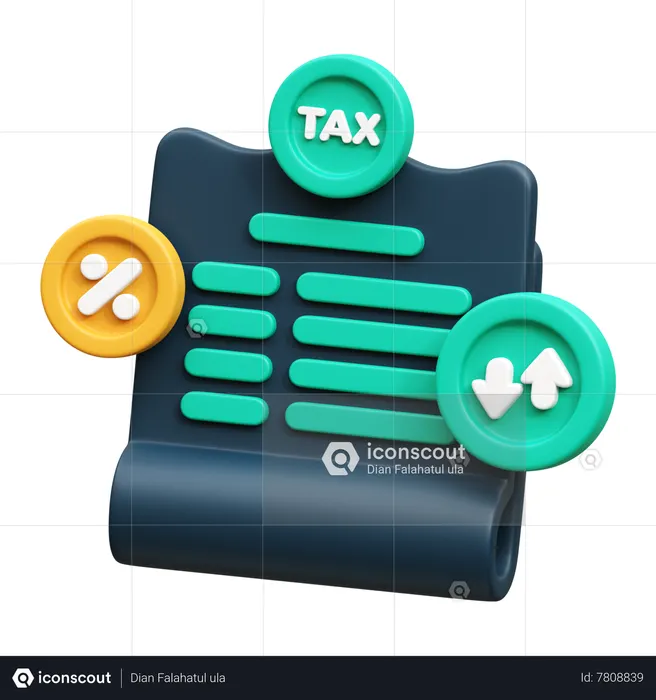 Tax Rates  3D Icon