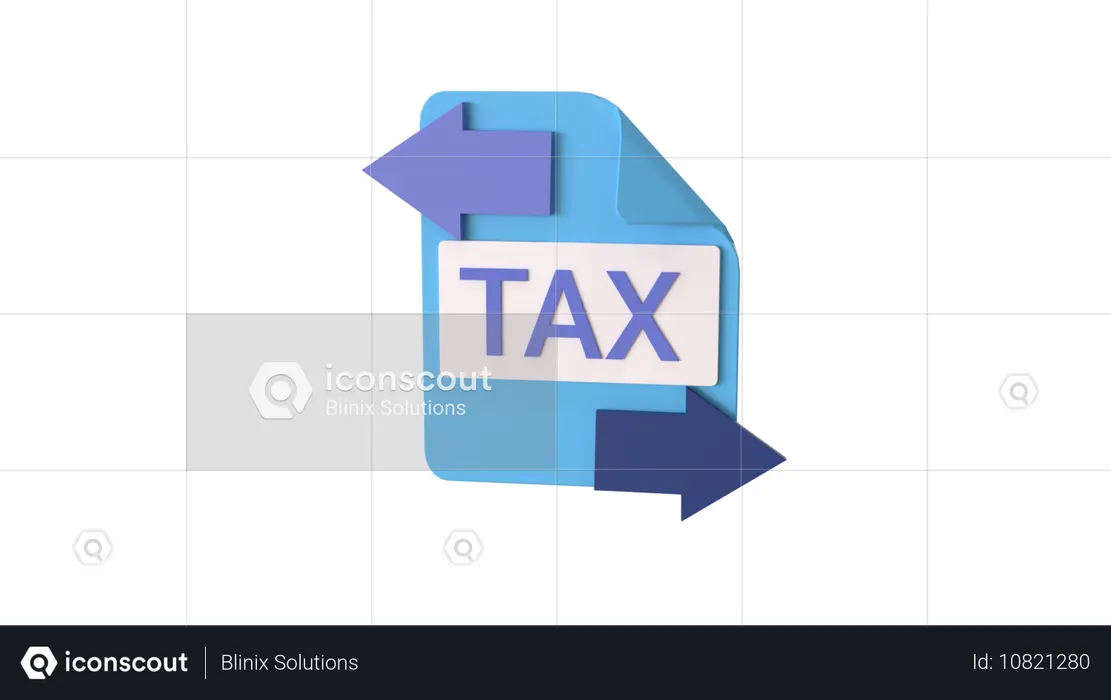 Tax Ratio  3D Icon