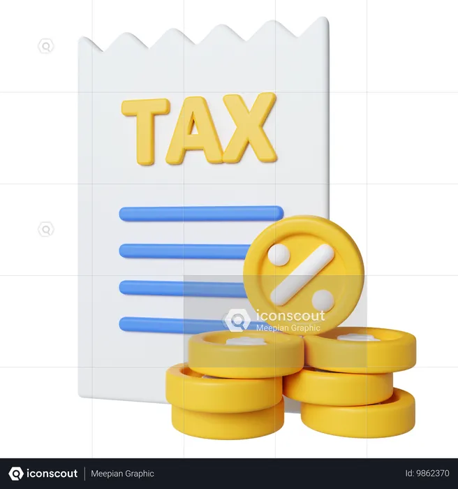 Tax Receipt  3D Icon