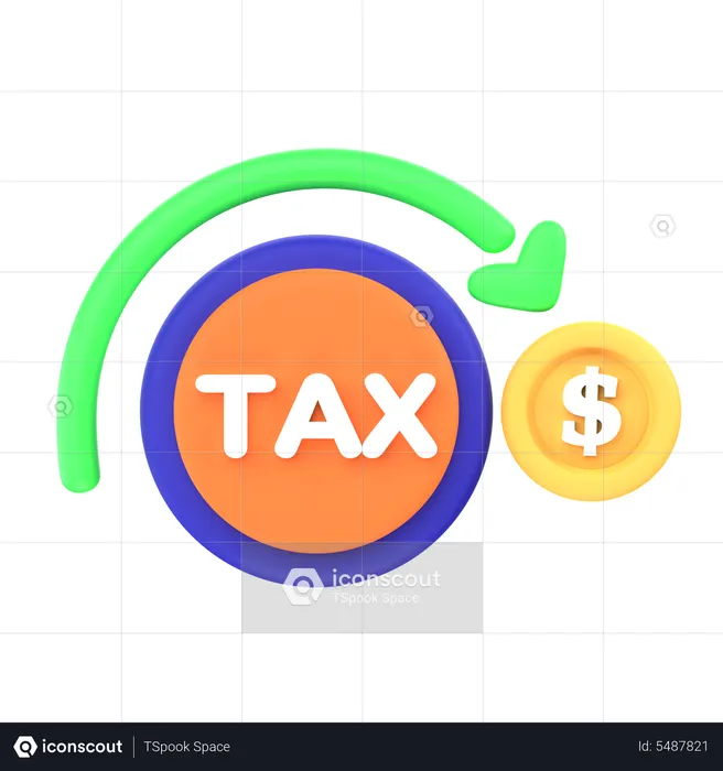 Tax Refund  3D Icon