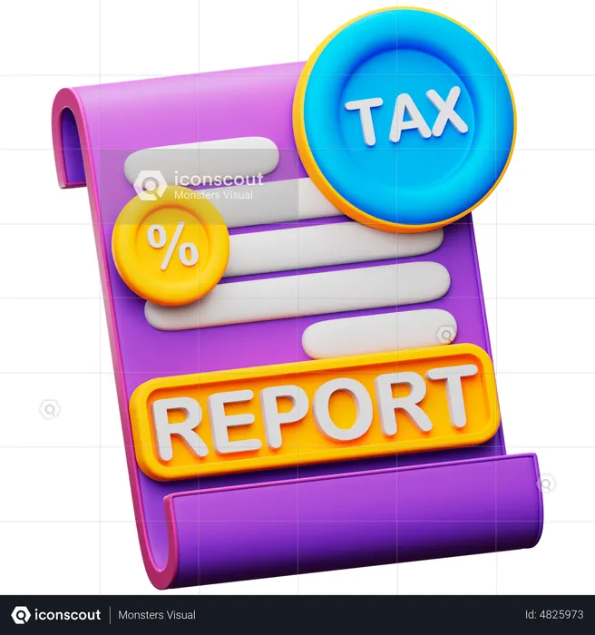 Tax Report  3D Icon