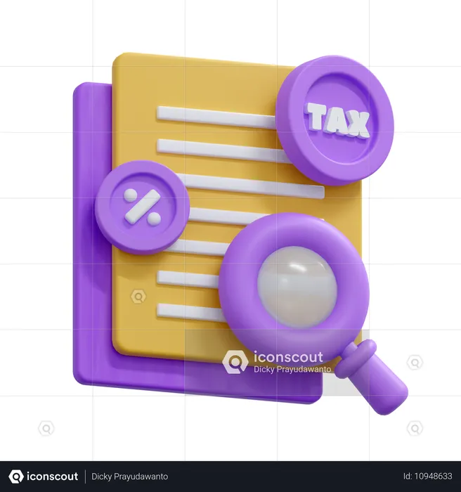 Tax Research  3D Icon