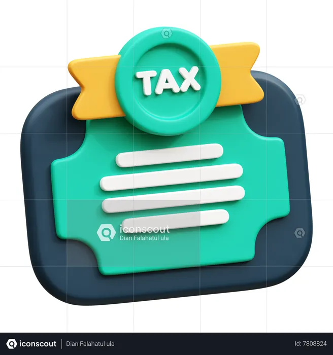 Tax Residence Certificate  3D Icon