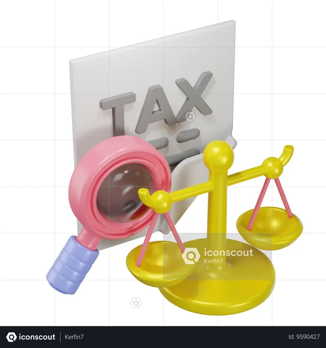 Tax Review And Balancing  3D Icon