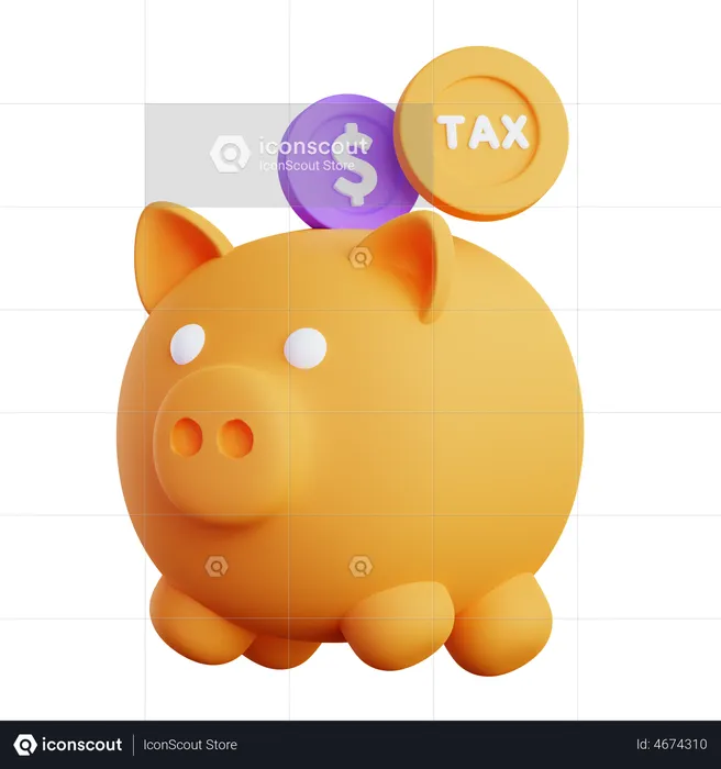 Tax Saving  3D Illustration