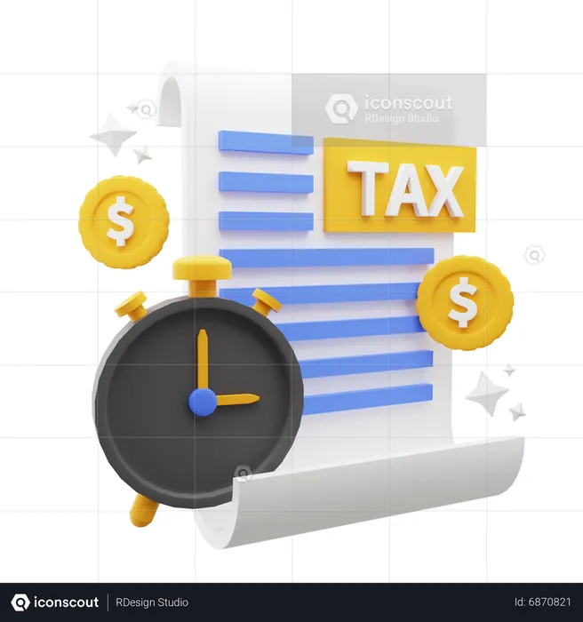 Tax Time  3D Icon