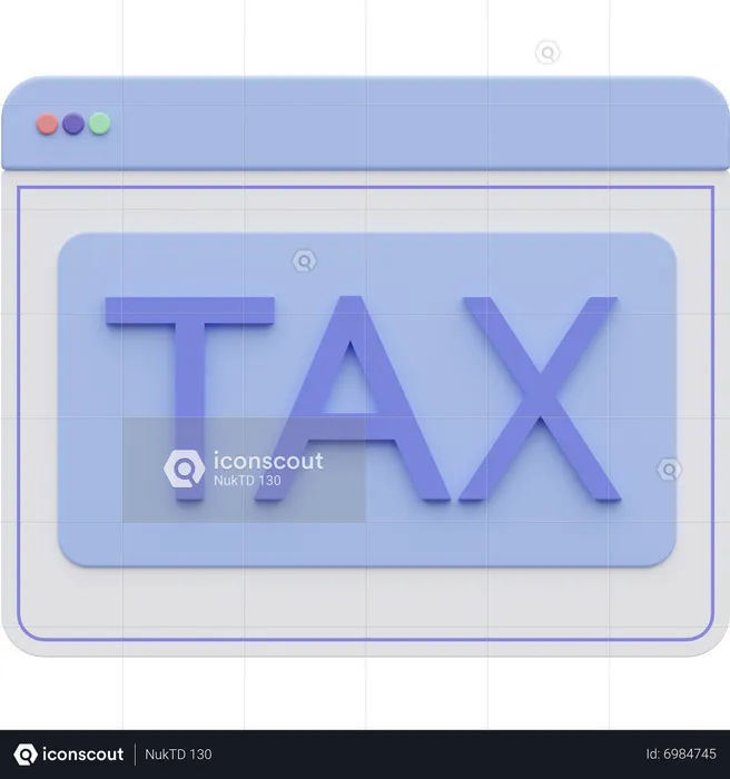 Tax Website  3D Icon