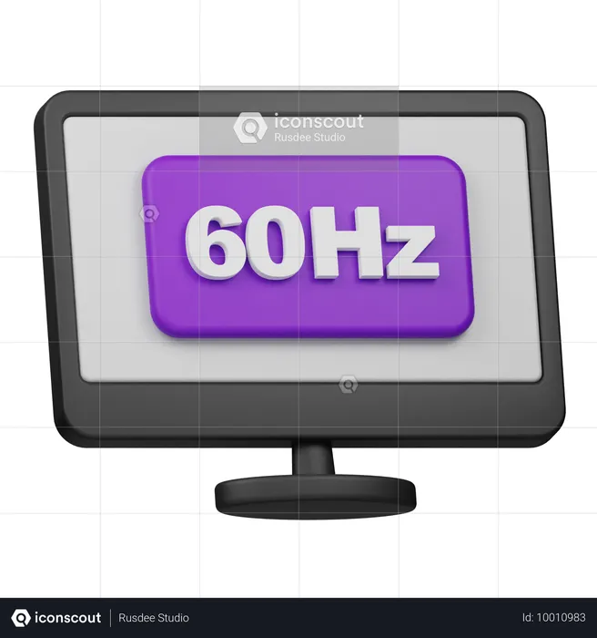 Taxa de atualização de 60 Hz  3D Icon