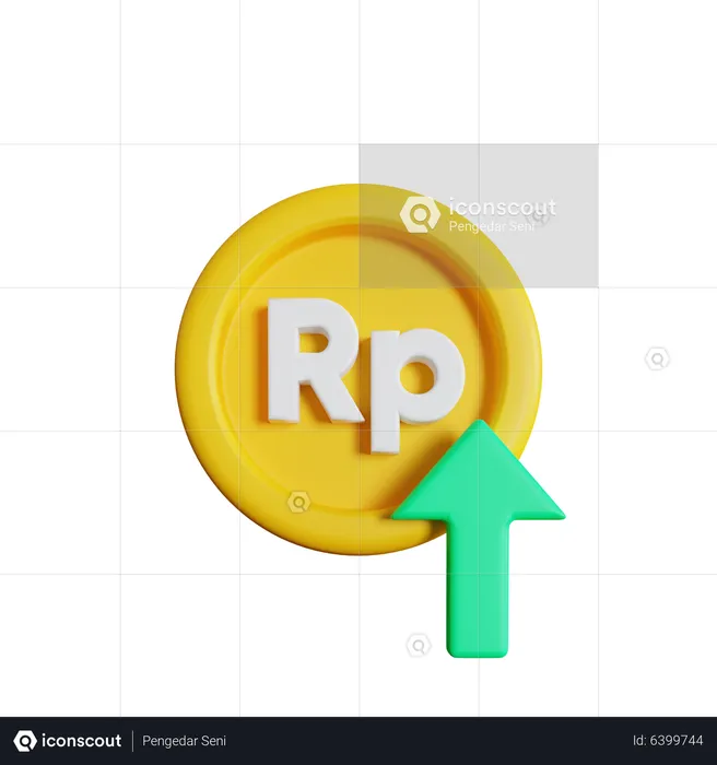 Taxa de rupia alta  3D Icon